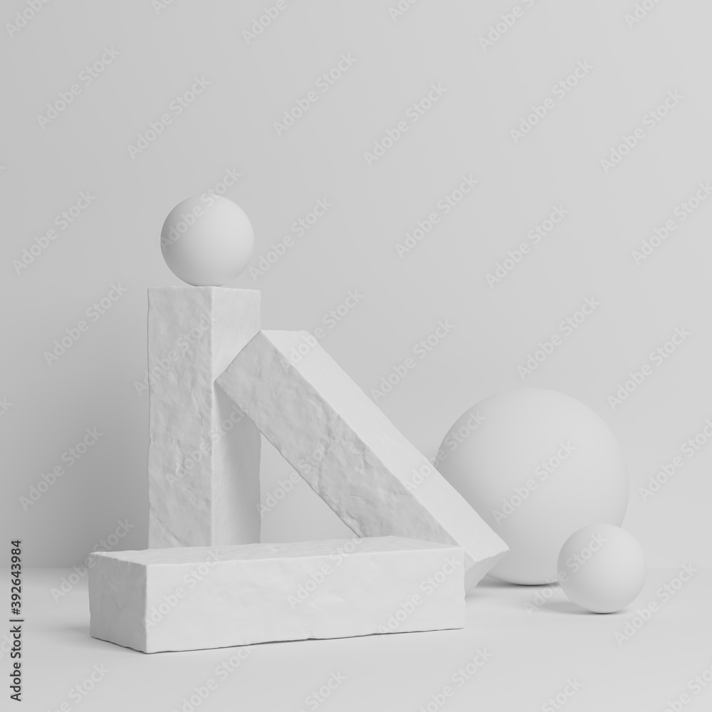 Poster Abstract background, mock up scene with podium geometry shape for product display. 3D rendering