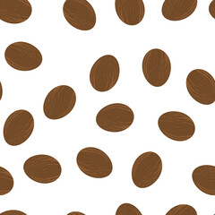 Seamless pattern with coconuts