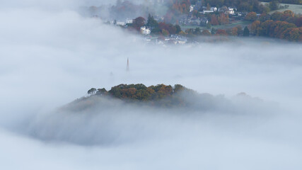 Keswick Church and Castlehead Wood during a cloud inversion in the LAke District