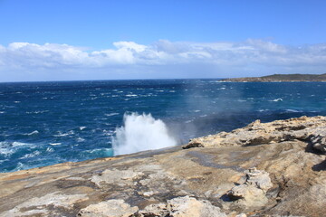 Blowholes near Albany in Torndirrup National Park Australia, Down under
