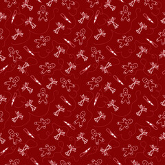 Vector illustration. Christmas seamless pattern for wrapping paper, apparel, textiles, fabric, accessories, stationery. 