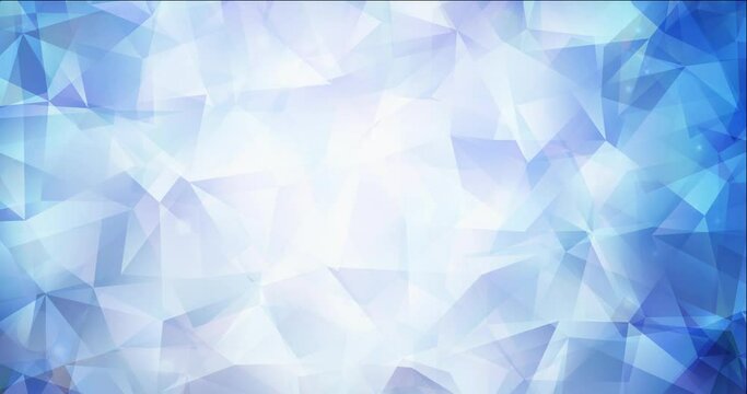 4K looping light blue video with polygonal shapes. Holographic abstract video with gradient. Clip for mobile apps. 4096 x 2160, 30 fps. Codec Photo JPEG.