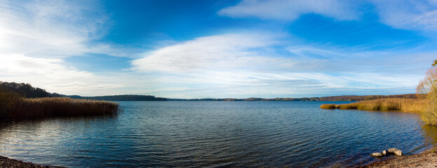 Panorama landschaft mit dem Kellersee in Sielbeck zwischen Eutin und Bad Malende