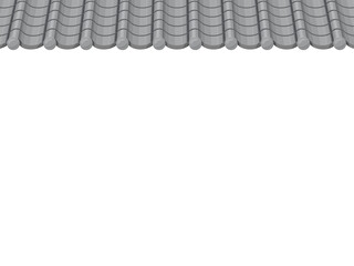 なまこ壁と瓦屋根の塀の背景素材 和風イラスト Aged Wall Mural Ag ふわぷか