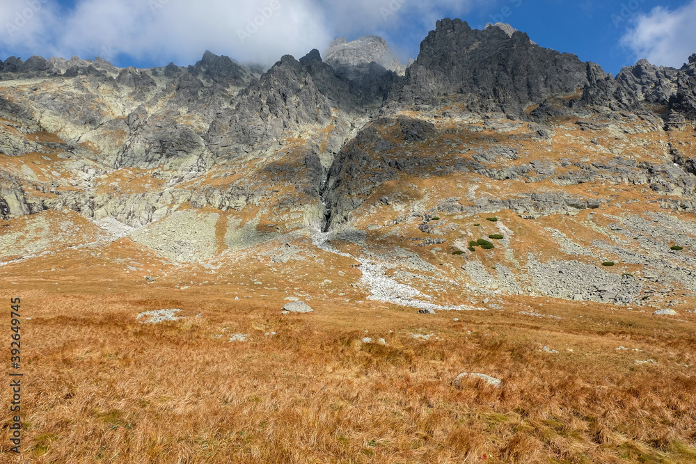 Wall mural Great Cold Valley in High Tatras, Slovakia. The Great Cold Valley is 7 km long valley, very attractive for tourists