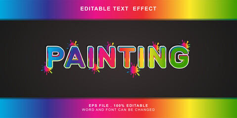 painting text effect editable