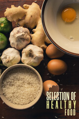 Poster Selection of healthy food 