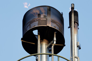 Burner is leveling off at a Groningen natural gas location.