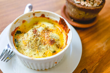 Vegetarian  Baked spinach with cheese Vegetarian food