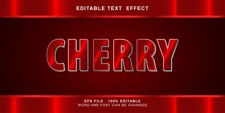 Cherry Text Effect Editable