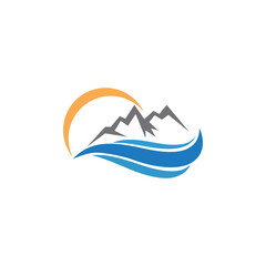 Mountain icon Logo Template Vector illustration design