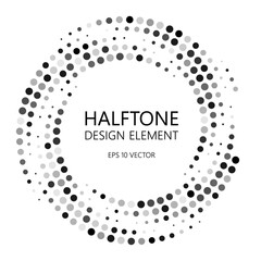 Abstract vector graphic element , halftone style , for web design, presentation, business card, invitation, poster, cover, landing page.
