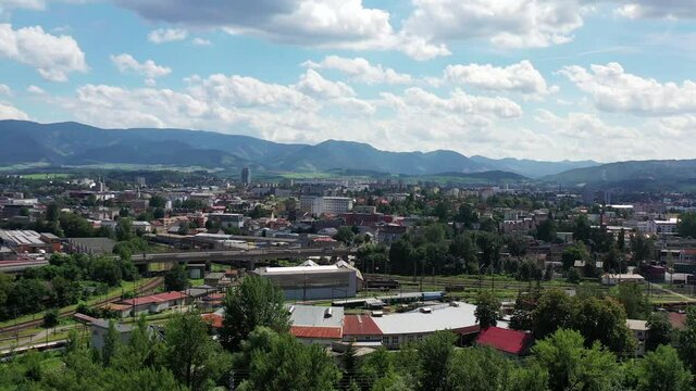 Aerial view of Zilina town in Slovakia