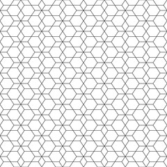 Rhombuses, hexagons, diamonds, lozenges. Mosaic. Grid background. Ethnic tiles motif. Geometric grate wallpaper. Polygons backdrop. Digital paper, web design, textile print. Seamless abstract pattern.