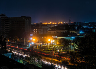 Fototapeta na wymiar Lagos Skyline at night
