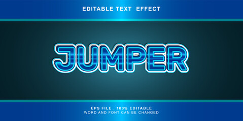 jumper text effect text editable