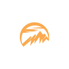 Mountain icon Logo Template Vector illustration design
