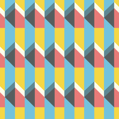vector modern geometric illusion seamless pattern
