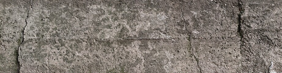 Texture of concrete cement wall with scratches, cracks and stains for background. Hi Res banner..Grunge concrete banner. Abstract Dirty Wall. Rough dirty cement surface background.