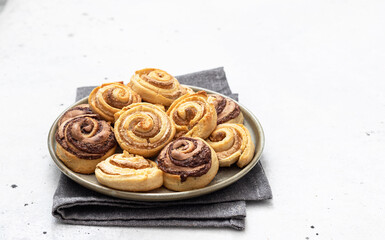 Homemade Roses Cookies on a light background