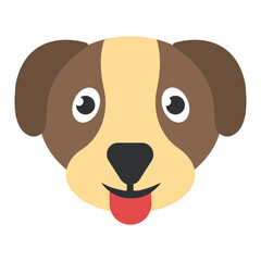 A face of a brown dog with open mouth