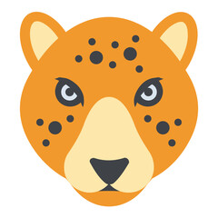 
A cute small tiger face or cub head
