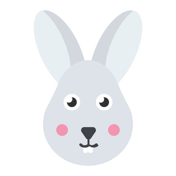 
A cute bunny rabbit head
