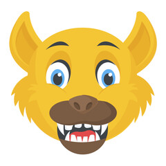 
A horrible face of beast head 
