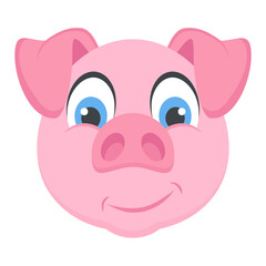 
A cute pig head mascot
