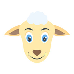 
A domestic sheep animal head 
