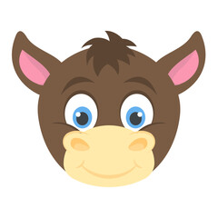 
A funny cartoon character of donkey
