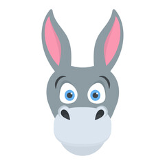 
A funny and funky donkey head 
