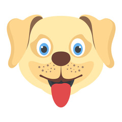 A face of a brown dog with open mouth