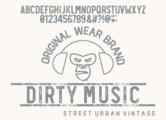  Craft vintage typeface design. Fashion type. Pop modern display vector letters.