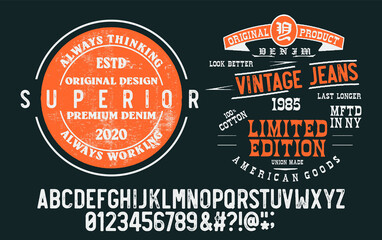  Craft vintage typeface design. Fashion type. Pop modern display vector letters.