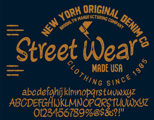 Fototapeta na wymiar Craft vintage typeface design. Fashion type. Pop modern display vector letters.