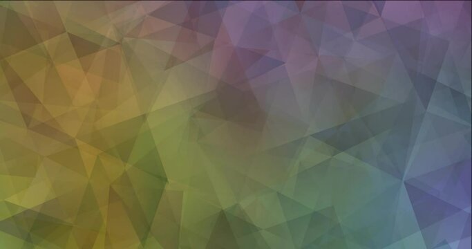 4K looping light multicolor polygonal abstract animation. Shining colorful animation in simple style. Clip for your commercials. 4096 x 2160, 30 fps. Codec Photo JPEG.