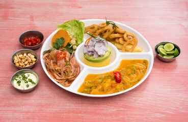 Seafood ceviche, typical dish from Peru. seafood