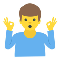 
Flat icon design of boy avatar
