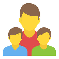 Fototapeta premium A family unit with a mother, father and two children 
