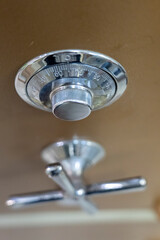 old safe wheel close-up.