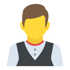 
Flat icon design of boy avatar
