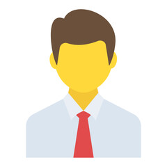
Flat icon design of a teacher 
