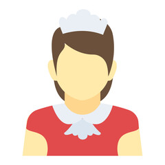 
Flat icon design of girl avatar
