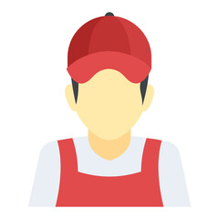 
Flat icon design of girl avatar
