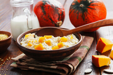 Millet porridge with pumpkin