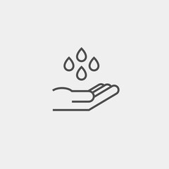 Hand wash flat vector icon. Clean hands flat vector icon