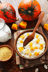 Millet porridge with pumpkin