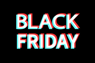 Fototapeta na wymiar Black Friday Sale horizontal banner for advertising, banners, leaflets and flyers