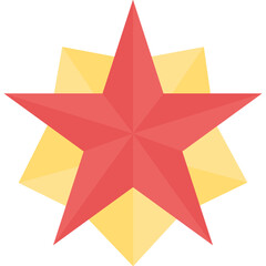 
A star award with black stand flat vector icon design

